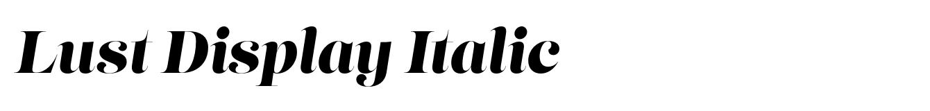 Lust Display Italic
